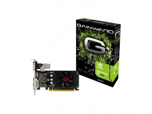 Дискретная видеокарта Gainward GeForce GT 610, 2 GB GDDR3, 64-bit / VGA, DVI, HDMI / NEAT6100HD46-1196F