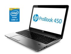 Ноутбук Б-класс HP ProBook 450 G2 / 15.6" (1366x768) TN / Intel Core i7-5500U (2 (4) ядра по 2.4 - 3.0 GHz) / 8 GB DDR3 / 256 GB SSD / Intel HD Graphics 5500 / WebCam / DVD-ROM
