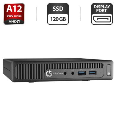 Неттоп HP EliteDesk 705 G2 USFF / AMD Pro A12-8800B (4 ядра по 2.1 - 3.4 GHz) / 4 GB DDR3 / 120 GB SSD / AMD Radeon R7 Graphics / Wi-Fi 