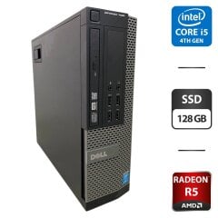 Компьютер Dell OptiPlex 7020 SFF / Intel Core i5-4590 (4 ядра по 3.3 - 3.7 GHz) / 8 GB DDR3 / 128 GB SSD / AMD Radeon R5 240, 1 GB GDDR3, 64-bit / DVD-ROM