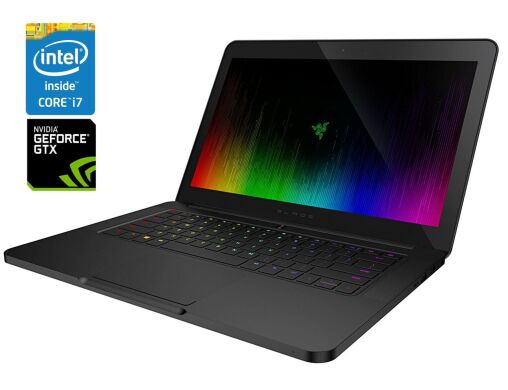 Ігровий ноутбук Razer Blade 14 RZ09-0195 / 14" (3200x1800) IPS Touch / Intel Core i7-6700HQ (4 (8) ядра по 2.6 - 3.5 GHz) / 16 GB DDR4 / 512 GB SSD / nVidia GeForce GTX 1060, 6 GB GDDR5, 192-bit / WebCam / Win 11