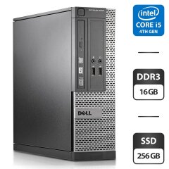 Компьютер Dell OptiPlex 3020 SFF / Intel Core i5-4570 (4 ядра по 3.2 - 3.6 GHz) / 16 GB DDR3 / 256 GB SSD / Intel HD Graphics 4600 / DVD-ROM