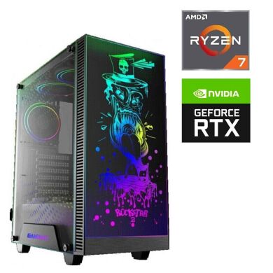 Новый игровой ПК Tower / AMD Ryzen 7 7700 (8 (16) ядер по 3.8 - 5.3 GHz) / 32 GB DDR5 / 1000 GB SSD M.2 / nVidia GeForce RTX 4060, 8 GB GDDR6, 128-bit / 700W