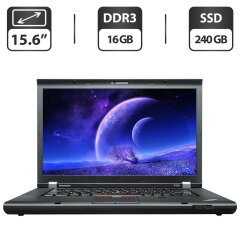 Ноутбук Lenovo ThinkPad T530i / 15.6" (1366x768) TN / Intel Core i5-3340M (2 (4) ядра по 2.7 - 3.4 GHz) / 16 GB DDR3 / 240 GB SSD / Intel HD Graphics 4000 / WebCam / VGA