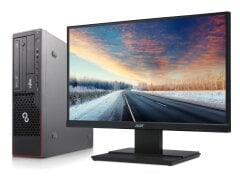 Комплект ПК Б-класс: Fujitsu Esprimo E700 E85+ SFF / Intel Core i5-2400 (4 ядра по 3.1 - 3.4 GHz) / 8 GB DDR3 / 500 GB HDD / Intel HD Graphics 2000 / DVD-ROM + Монитор Acer V226HQL / 22" (1920x1080) TN / 1x DVI, 1x VGA