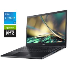 Игровой ноутбук Acer Aspire 7 A715-76G / 15.6" (1920x1080) IPS / Intel Core i5-12450H (8 (12) ядер по 3.3 - 4.4 GHz) / 16 GB DDR4 / 512 GB SSD NVMe / nVidia GeForce RTX 3050, 4 GB GDDR6, 128-bit / WebCam