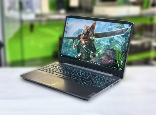 Ігровий ноутбук Lenovo Ideapad Gaming 3 15ARH05 / 15.6" (1920x1080) IPS / AMD Ryzen 5 4600H (6 (12) ядер по 3.0 - 4.0 GHz) / 16 GB DDR4 / 256 GB SSD M.2 + 1000 GB HDD / nVidia GeForce GTX 1650 Ti, 4GB GDDR6, 128-bit / WebCam / Win 11