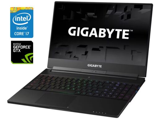 Игровой ультрабук Б-класс Gigabyte Aero 15 / 15.6" (1920x1080) IPS / Intel Core i7-7700HQ (4 (8) ядра по 2.8 - 3.8 GHz) / 16 GB DDR4 / 512 GB SSD / nVidia GeForce GTX 1070, 8 GB GDDR5, 256-bit / WebCam