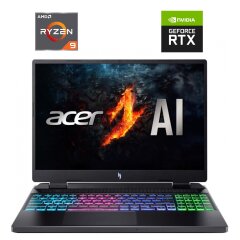 Ігровий ноутбук Б-клас Acer Nitro 16 AN16-41 / 16" (2560x1600) IPS / AMD Ryzen 7 7840HS (8 (16) ядер по 3.8 - 5.1 GHz) / 32 GB DDR5 / 1000 GB SSD NVMe / nVidia GeForce RTX 4070, 8 GB GDDR6, 128-bit / WebCam