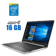 Ноутбук HP 15-dy1071wm / 15.6" (1366x768) TN / Intel Core i7-1065G7 (4 (8) ядра по 1.3 - 3.9 GHz) / 16 GB DDR4 / 512 GB SSD M.2 /&nbsp;Intel&nbsp;Iris&nbsp;Plus Graphics / WebCam / Win 10 Home