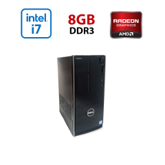 Игровой ПК Dell Inspirion 3650 / Intel Core i7-6700K (4 (8) ядра по 4.0 - 4.2 GHz) / 8 GB DDR3 / 512 GB SSD / AMD FirePro W5000, 2 GB GDDR5, 256-bit / Wi-Fi+Bluetooth / DVD / Win 10 Home Lic