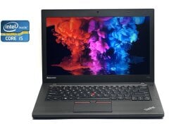 Ноутбук Б-клас Lenovo ThinkPad T450 / 14" (1600x900) TN / Intel Core i5-5300U (2 (4) ядра по 2.3 - 2.9 GHz) / 8 GB DDR3 / 120 GB SSD / Intel HD Graphics 5500 / WebCam / Два АКБ