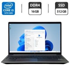 Мобільна рабоча станція Б-клас HP ZBook Power 15 G7 / 15.6" (1920x1080) IPS / Intel Core i5-10300H (4 (8) ядра по 2.5 - 4.5 GHz) / 16 GB DDR4 / 512 GB SSD M.2 / Intel UHD Graphics / WebCam / Windows 11 Pro