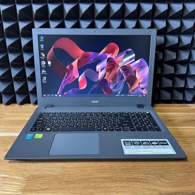 Ноутбук Б-класс Acer Aspire E5-573 / 15.6" (1366x768) TN / Intel Core i5-5200U (2 (4) ядра по 2.2 - 2.7 GHz) / 8 GB DDR3 / 256 GB SSD / nVidia GeForce 940M, 4 GB GDDR3, 64-bit / WebCam / DVD-ROM