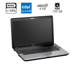 Ноутбук Б-клас Medion Akoya E7218 / 17.3" (1600x900) TN / Intel Core i3-2310M (2 (4) ядра по 2.1 GHz) / 4 GB DDR3 / 750 GB HDD / Intel HD Graphics / NoWebCam / USB 3.0