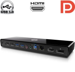 Док-станция HP 3005pr HSTNN-IX06 / USB 3.0 / HDMI, DisplayPort / USB 3.0, USB 2.0 / Gigabit Ethernet