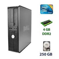 Dell 760 DT / Intel Core 2 Duo E8400 (2 ядра по 3.00GHz) / 4GB DDR2 / 250GB HDD / AMD Radeon HD 7470, 1 GB GDDR3, 64-bit