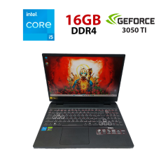 Игровой ноутбук Б-класс Acer Nitro 5 / 15.6" (1920x1080) IPS / Intel Core i5-12450H (8 (12) ядер по 3.3 - 4.4 GHz) / 16 GB DDR4 / 512 GB SSD M.2 / nVidia GeForce RTX 3050 Ti, 4 GB GDDR6, 128-bit / WebCam