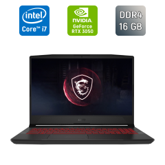 Игровой ноутбук Б-класс MSI Pulse GL66-11UCK / 15.6" (1920x1080) IPS / Intel Core i7-11800H (8 (16) ядер по 2.3 - 4.6 GHz) / 16 GB DDR4 / 512 GB SSD / nVidia GeForce RTX 3050, 4 GB GDDR6, 128-bit / WebCam / HDMI