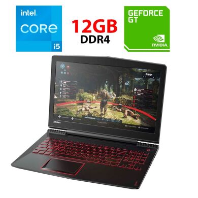 Игровой ноутбук Lenovo Legion Y520-15IKBN / 15.6" (1920x1080) IPS / Intel Core i5-7300HQ (4 ядра по 2.5 - 3.5 GHz) / 12 GB DDR4 / 240 GB SSD + 1000 GB HDD / nVidia GeForce GTX 1050, 4 GB GDDR5, 128-bit / WebCam