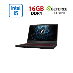 Ігровий ноутбук MSI GF65 Thin 10UE-289NEU / 15.6" (1920x1080) IPS / Intel Core i5-10500H (6 (12) ядра по 2.5 - 4.5 GHz) / 16 GB DDR4 / 480 GB SSD / nVidia GeForce RTX 3060, 6 GB GDDR6, 192-bit / WebCam
