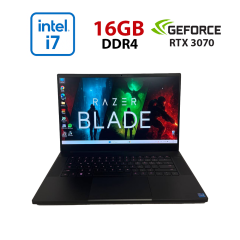 Ігровий ноутбук Б-клас Razer Blade 15 RZ09-0409 / 15.6" (1920x1080) IPS / Intel Core i7-11800H (8 (16) ядер по 2.3 - 4.6 GHz) / 16 GB DDR4 / 1000 GB SSD NVMe / nVidia GeForce RTX 3070, 8 GB GDDR6, 256-bit / WebCam
