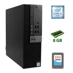 Компьютер Dell OptiPlex 3040 SFF / Intel Core i5-6500 (4 ядра по 3.2 - 3.6 GHz) / 8 GB DDR3 / 256 GB SSD / Intel HD Graphics 530 / DVD-RW / DisplayPort / HDMI