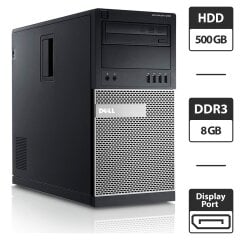 Компьютер Dell OptiPlex 990 Tower / Intel Core i7-2600 (4 (8) ядра по 3.4 - 3.8 GHz) / 8 GB DDR3 / 500 GB HDD / Intel HD Graphics 2000 / DVD-ROM