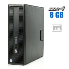 Компьютер HP EliteDesk 800 G2 SFF / Intel Core i3-6100 (2 (4) ядра по 3.7 GHz) / 8 GB DDR4 / 240 GB SSD / Intel HD Graphics 530 / DisplayPort