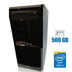 Компьютер Qoltec Tower / Intel Core i5-3470 (4 ядра по 3.2 - 3.6 GHz) / 4 GB DDR3 / 500 GB HDD / Intel HD Graphics 2500 / 420W 
