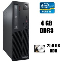 Lenovo M71 DT / Intel® Core™ i3-2120 (2(4)ядра по 3.3GHz) / 4GB DDR3 / 250GB HDD / DVD-RW