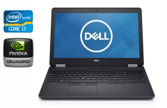 Мобильная рабочая станция Б-класс Dell Precision 7520 / 15.6" (1920x1080) IPS / Intel Core i7-7700HQ (4 (8) ядра по 2.8 - 3.8 GHz) / 16 GB DDR4 / 128 GB SSD + 500 GB HDD / nVidia Quadro M2200, 4 GB GDDR5, 128-bit / WebCam / HDMI