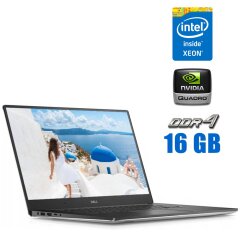 Мобільна робоча станція Dell Precision 5520 / 15.6" (1920x1080) IPS / Intel Xeon E3-1505M v5 (4 (8) ядра по 2.8 - 3.7 GHz) / 16 GB DDR4 / 240 GB SSD / nVidia Quadro M1200, 4 GB GDDR5, 128-bit / WebCam