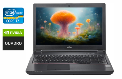 Мобільна робоча станція Fujitsu Celsius H7510 / 15.6" (1920x1080) IPS / Intel Core i7-10850H (6 (12) ядер по 2.7 - 5.1 GHz) / 16 GB DDR4 / 512 GB SSD / nVidia Quadro T1000, 4 GB GDDR6, 128-bit / WebCam / HDMI / Windows 10