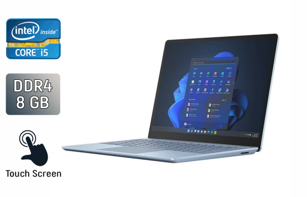 Нетбук Microsoft Surface Laptop GO 2 / 12.4" (1536x1024) IPS Touch / Intel Core i5-1135G7 (4 (8) ядра по 2.4 - 4.2 GHz) / 8 GB DDR4 / 256 GB SSD / Intel Iris Xe Graphics / WebCam / Type-C Нетбук Microsoft Surface Laptop GO 2 / 12.4" (1536x1024) IPS Touch / Intel Core i5-1135G7 (4 (8) ядра по 2.4 - 4.2 GHz) / 8 GB DDR4 / 256 GB SSD / Intel Iris Xe Graphics / WebCam / Type-C