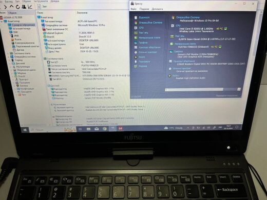 Ноутбук-трансформер Fujitsu Lifebook T939 / 13.3" (1366x768) TN Touch / Intel Core i5-8265U (4 (8) ядра по 1.6 - 3.9 GHz) / 8 GB DDR4 / 256 GB SSD / Intel UHD Graphics 620 / WebCam