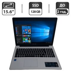 Ноутбук Asus R515M / 15.6" (1366x768) TN / Intel Celeron N2840 (2 ядра по 2.15 - 2.58 GHz) / 4 GB DDR3 / 128 GB SSD / Intel HD Graphics / WebCam / DVD-ROM / VGA