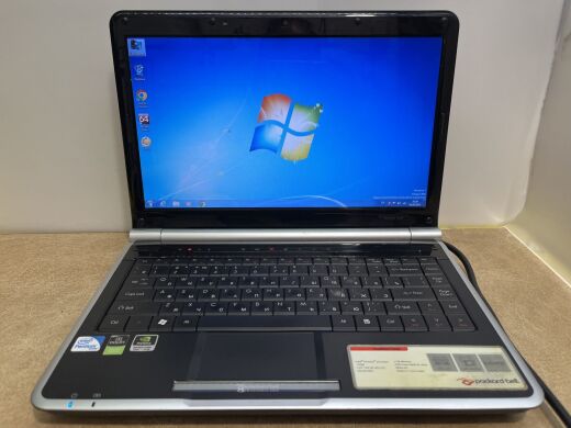 Ноутбук Б-клас Packard Bell EasyNote F2365 / 14" (1366x768) TN / Intel Pentium T4300 (2 ядра по 2.1 GHz) / 4 GB DDR3 / 120 GB SSD / nVidia GeForce G105M, 512 MB GDDR3, 64-bit / DVD-ROM / Без АКБ