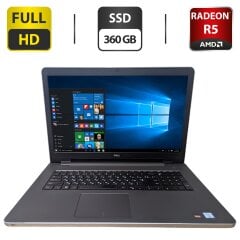 Ноутбук Б-клас Dell Inspiron 5759 / 17.3" (1920x1080) IPS / Intel Core i7-6500U (2 (4) ядра по 2.5 - 3.1 GHz) / 16 GB DDR3 / 360 GB SSD / AMD Radeon R5 M335, 4 GB GDDR3, 64-bit / WebCam / DVD-ROM