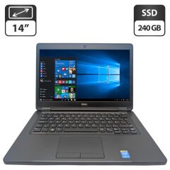 Ноутбук Dell Latitude E5450 / 14" (1366x768) TN / Intel Core i5-5200U (2 (4) ядра по 2.2 - 2.7 GHz) / 8 GB DDR3 / 240 GB SSD / Intel HD Graphics 5500 / WebCam