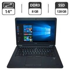 Ноутбук Dell Latitude E7450 / 14" (1366x768) TN / Intel Core i5-5300U (2 (4) ядра по 2.3 - 2.9 GHz) / 8 GB DDR3 / 128 GB SSD / Intel HD Graphics 5500 / WebCam