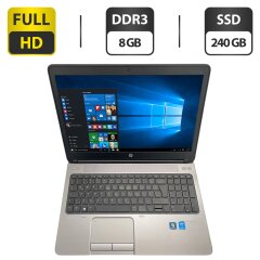 Ноутбук HP ProBook 650 G1 / 15.6" (1920x1080) TN / Intel Core i5-4210M (2 (4) ядра по 2.6 - 3.2 GHz) / 8 GB DDR3 / 240 GB SSD / Intel HD Graphics 4600 / WebCam