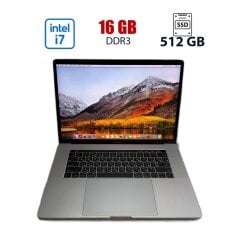 Ноутбук Apple MacBook Pro 15 2016 Space Grey / 15.4" (2880x1800) IPS / Intel Core i7-6820HQ (4 (8) ядер по 2.7 - 3.6 GHz) / 16 GB DDR3 / 512 GB SSD / Intel HD Graphics 530 / WebCam / MacOS
