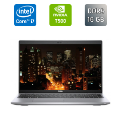 Ноутбук рабочая станция Dell Precision 3560 / 15.6" (1920x1080) IPS / Intel Core i7-1185G7 (4 (8) ядра по 3.0 - 4.8 GHz) / 16 GB DDR4 / 256 GB SSD / nVidia T500, 2 GB GDDR6, 64-bit / USB Type-C / WebCam