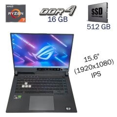 Новий ігровий ноутбук Asus ROG STRIX g513L / 15.6" (1920x1080) IPS / AMD Ryzen 7 4800H (8 (16) ядер по 2.9 - 4.2 GHz) / 16 GB DDR4 / 512 GB SSD / nVidia GeForce RTX 3060, 6 GB GDDR6, 192-bit / WebCam