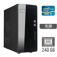 Новый компьютер DTOP Business i507 SSD Tower / Intel Core i5-3470 (4 ядра по 3.2 - 3.6 GHz) / 16 GB DDR3 / 240 GB SSD / Intel HD Graphics 2500 / DVI
