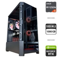 Збірка під замовлення: ігровий ПК Cougar Duoface RGB Tower / AMD Ryzen 7 5700X (8 (16) ядер по 3.4 - 4.6 GHz) / 32 GB DDR4 / 1000 GB SSD M.2 / nVidia GeForce RTX 3060 Ti, 8 GB GDDR6, 256-bit / 750W