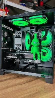 Збірка під замовлення: ігровий ПК Qube Reef ARGB Black Tower / AMD Ryzen 5 5500 (6 (12) ядер по 3.6 - 4.2 GHz) / 16 GB DDR4 / 1000 GB SSD M.2 / nVidia GeForce RTX 3060, 12 GB GDDR6, 192-bit / 650W