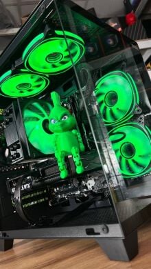 Збірка під замовлення: ігровий ПК Qube Reef ARGB Black Tower / AMD Ryzen 5 5500 (6 (12) ядер по 3.6 - 4.2 GHz) / 16 GB DDR4 / 1000 GB SSD M.2 / nVidia GeForce RTX 3060, 12 GB GDDR6, 192-bit / 650W