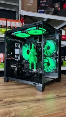Збірка під замовлення: ігровий ПК Qube Reef ARGB Black Tower / AMD Ryzen 5 5500 (6 (12) ядер по 3.6 - 4.2 GHz) / 16 GB DDR4 / 1000 GB SSD M.2 / nVidia GeForce RTX 3060, 12 GB GDDR6, 192-bit / 650W